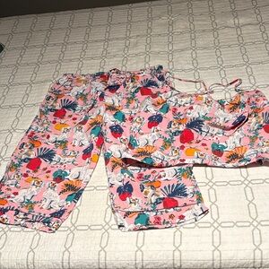 Colorful Pajama Set - Cropped pant